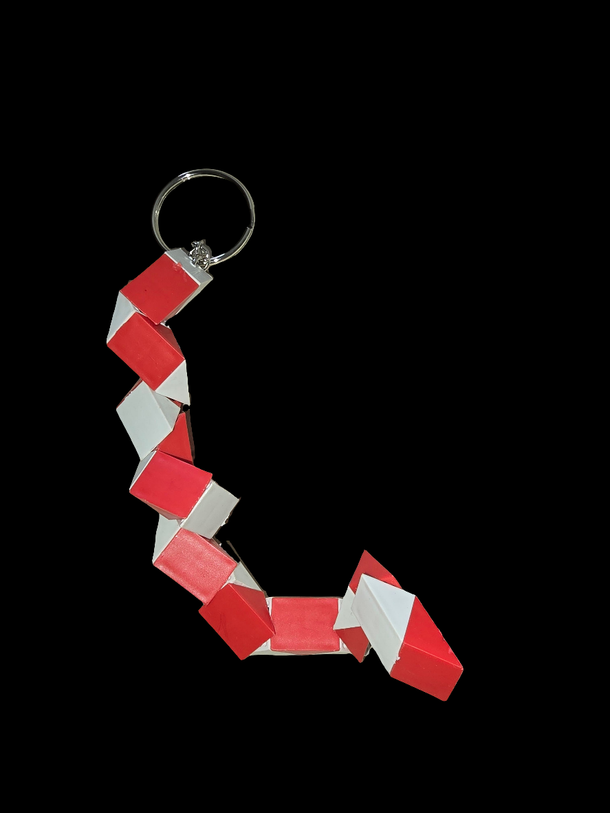 Snake puzzle keychain