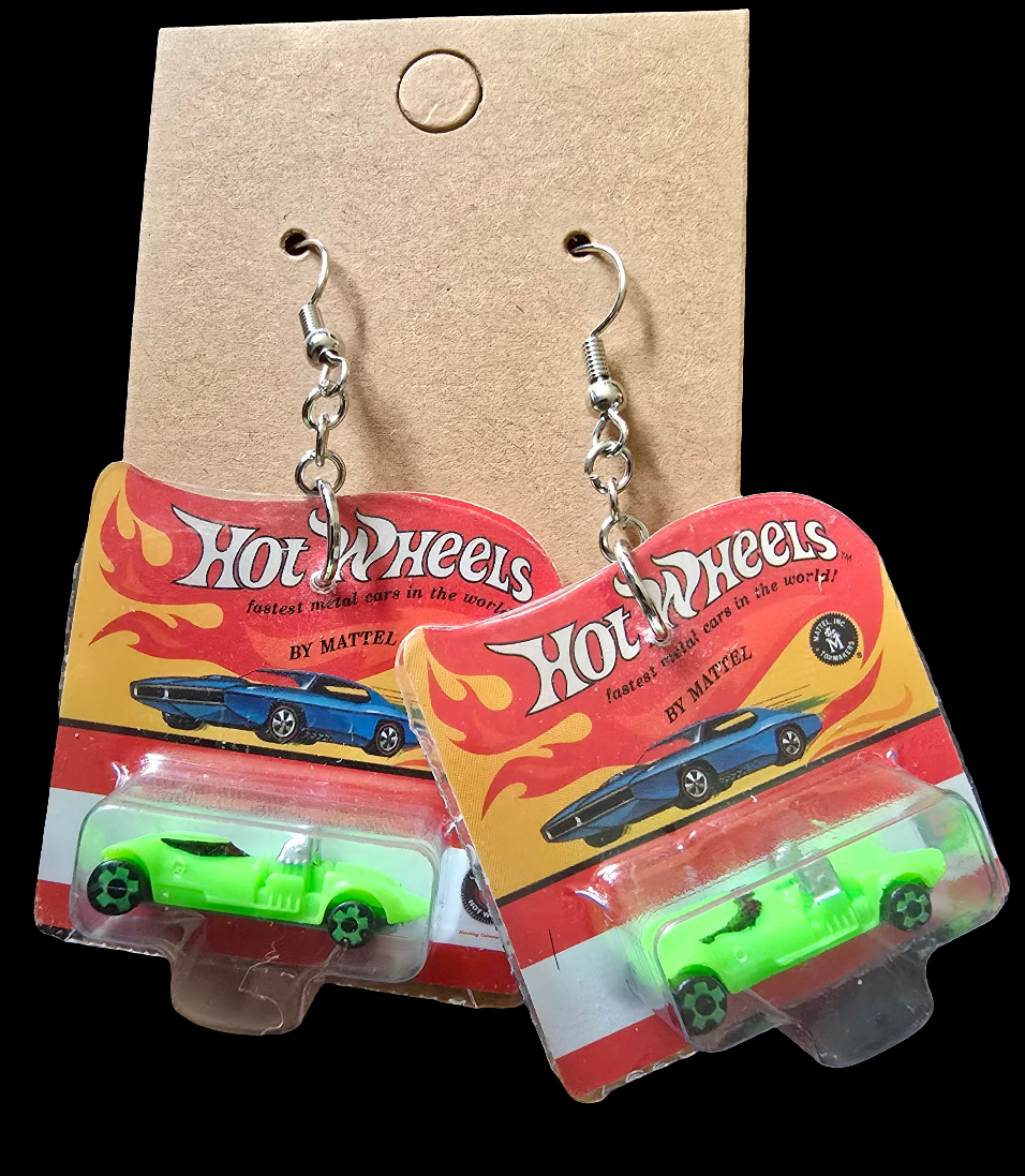 Hot wheels miniature earrings