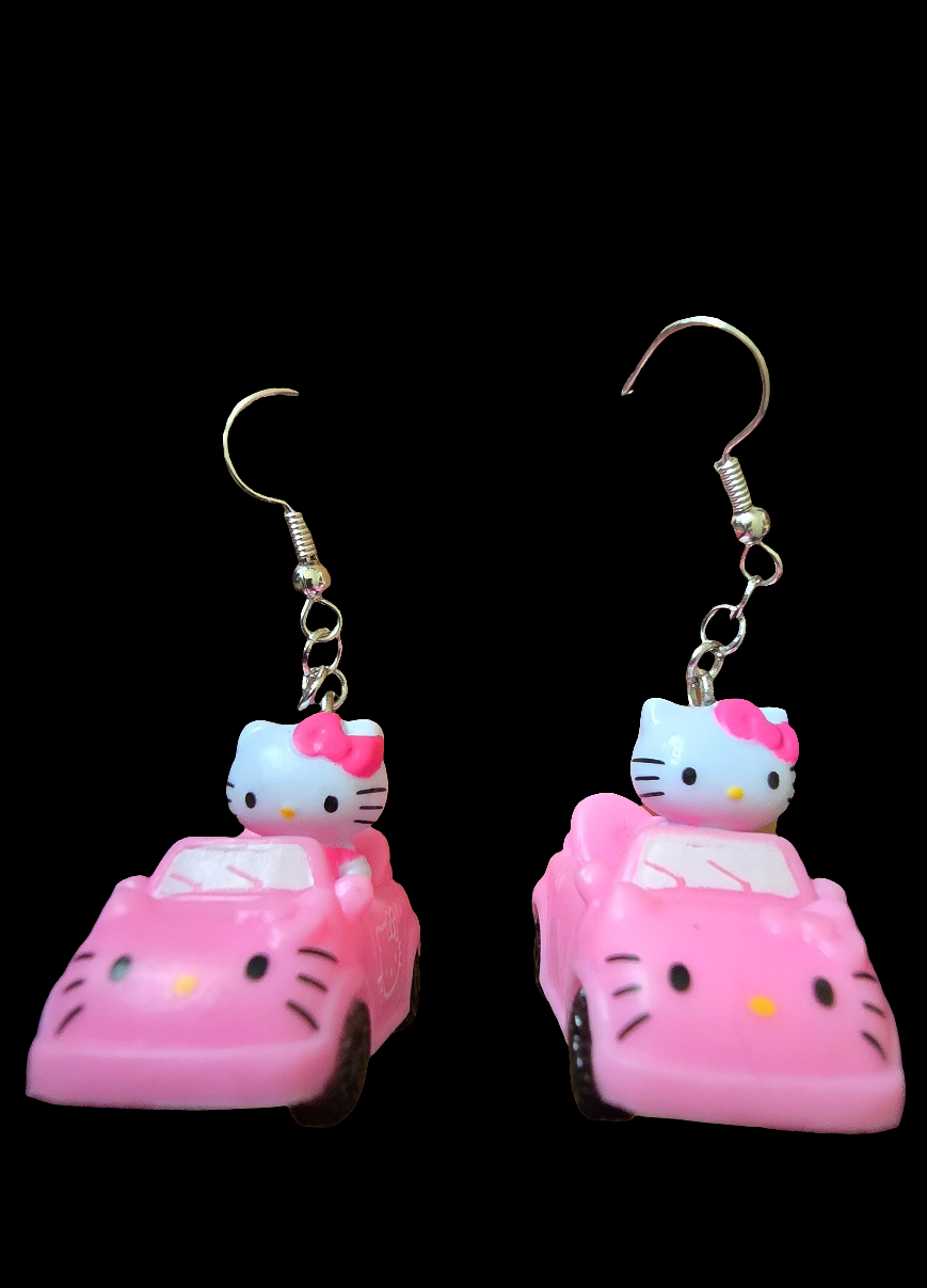 Hello Kitty car earrings