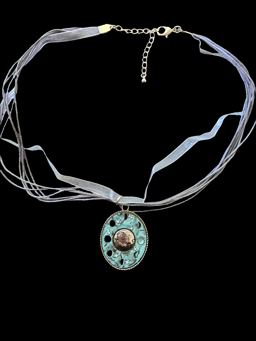Moon phase necklace