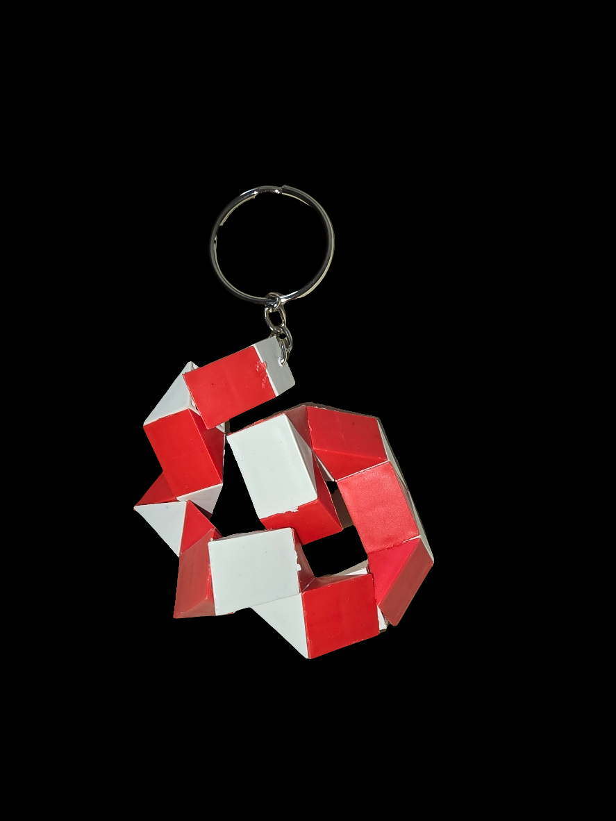 Snake puzzle keychain