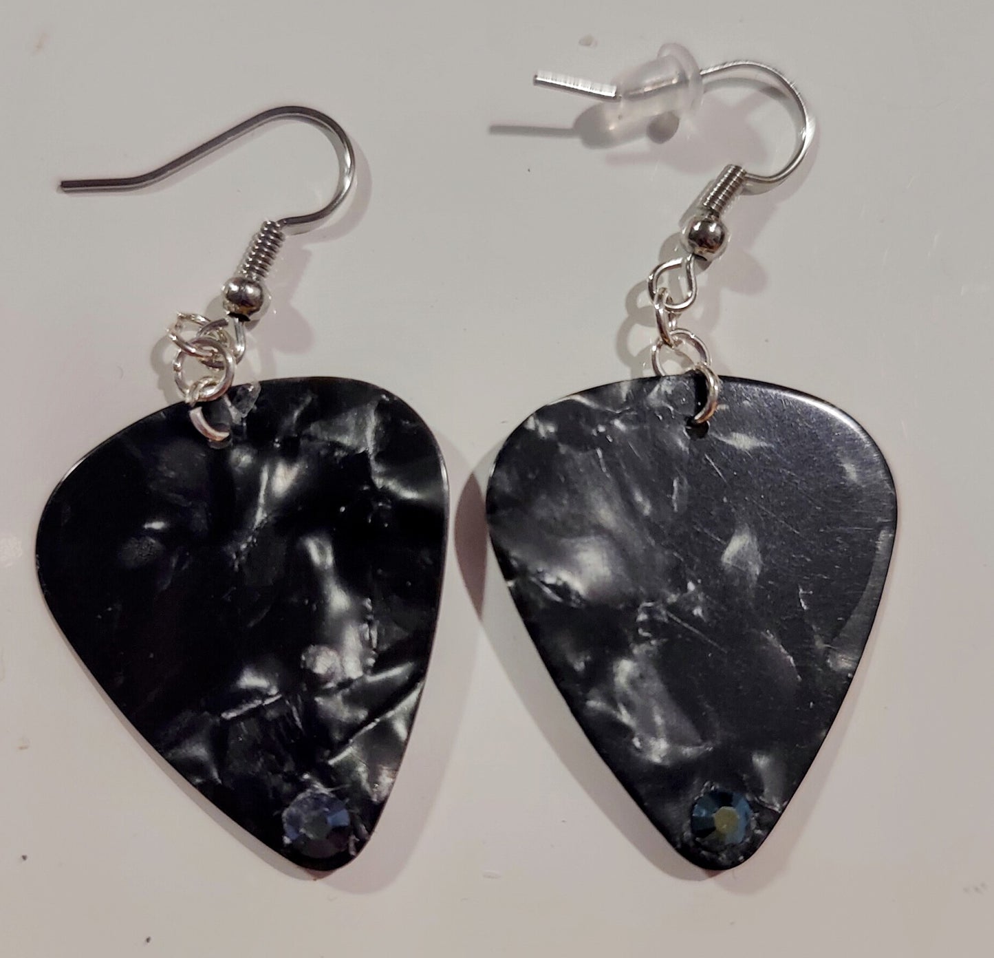 Guitar pick earrings