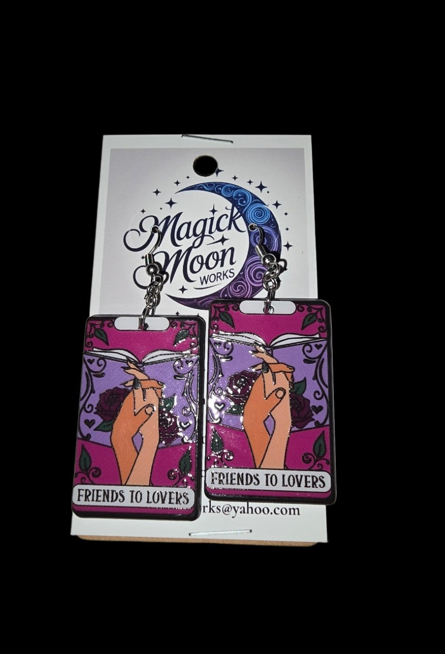 Tarot card earrings
