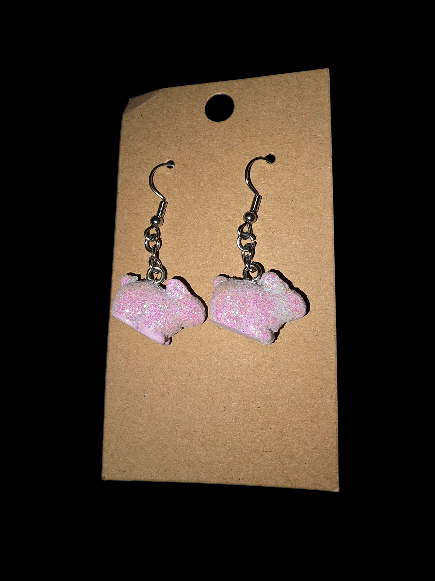 Bunny glitter earrings