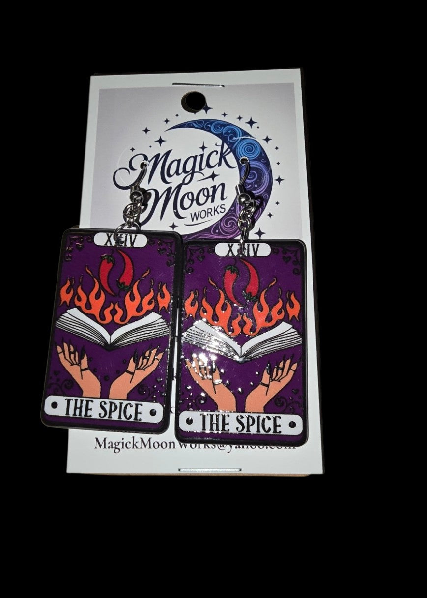 Tarot card earrings