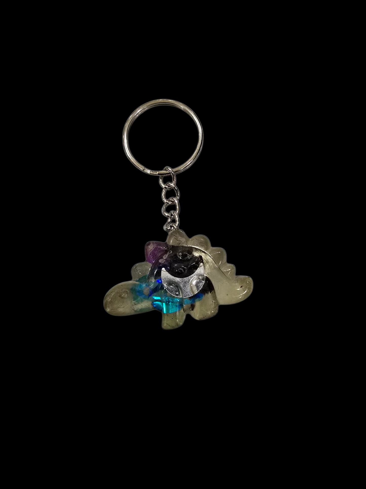 Resin dinosaur keychains