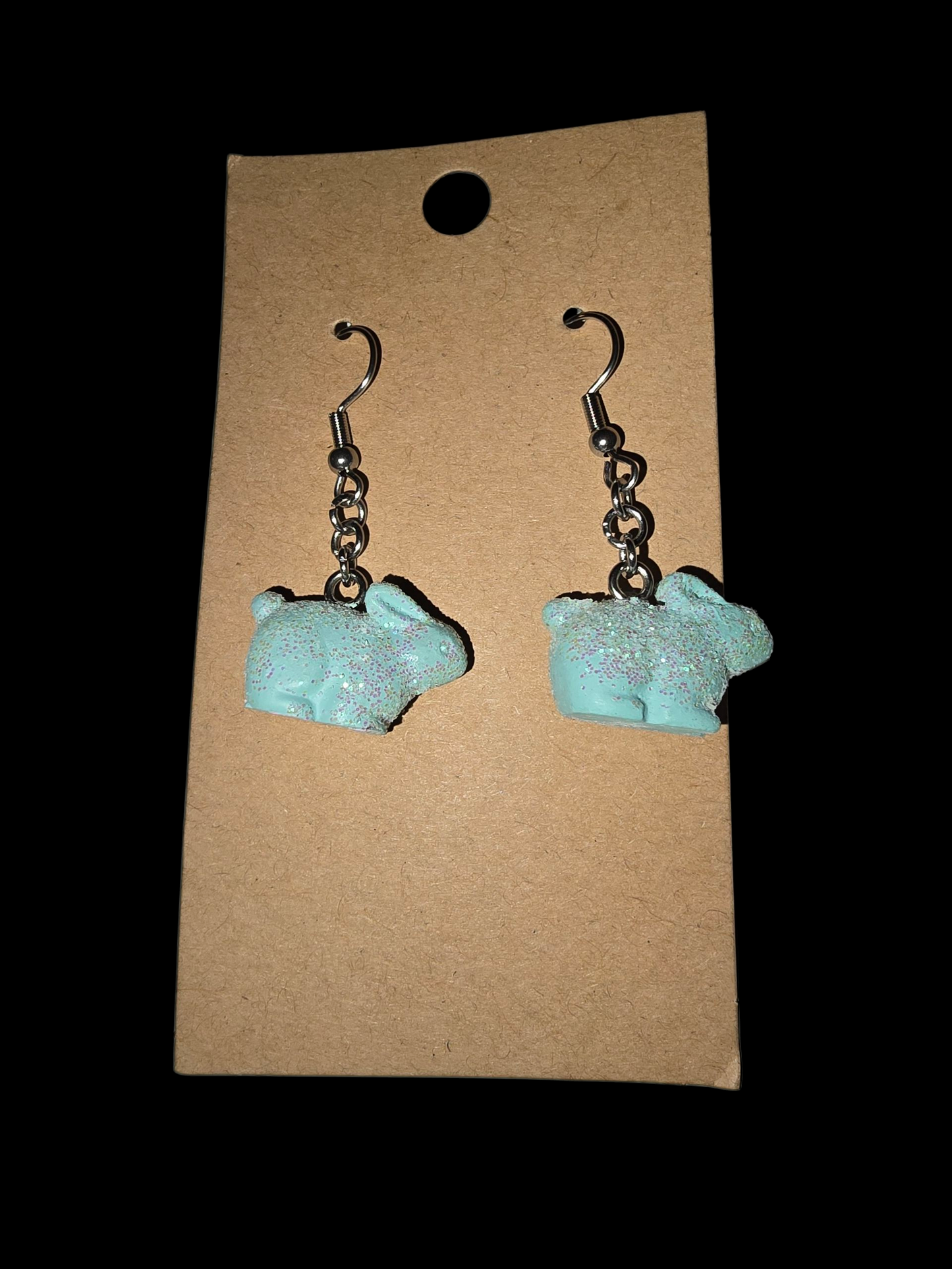 Bunny glitter earrings