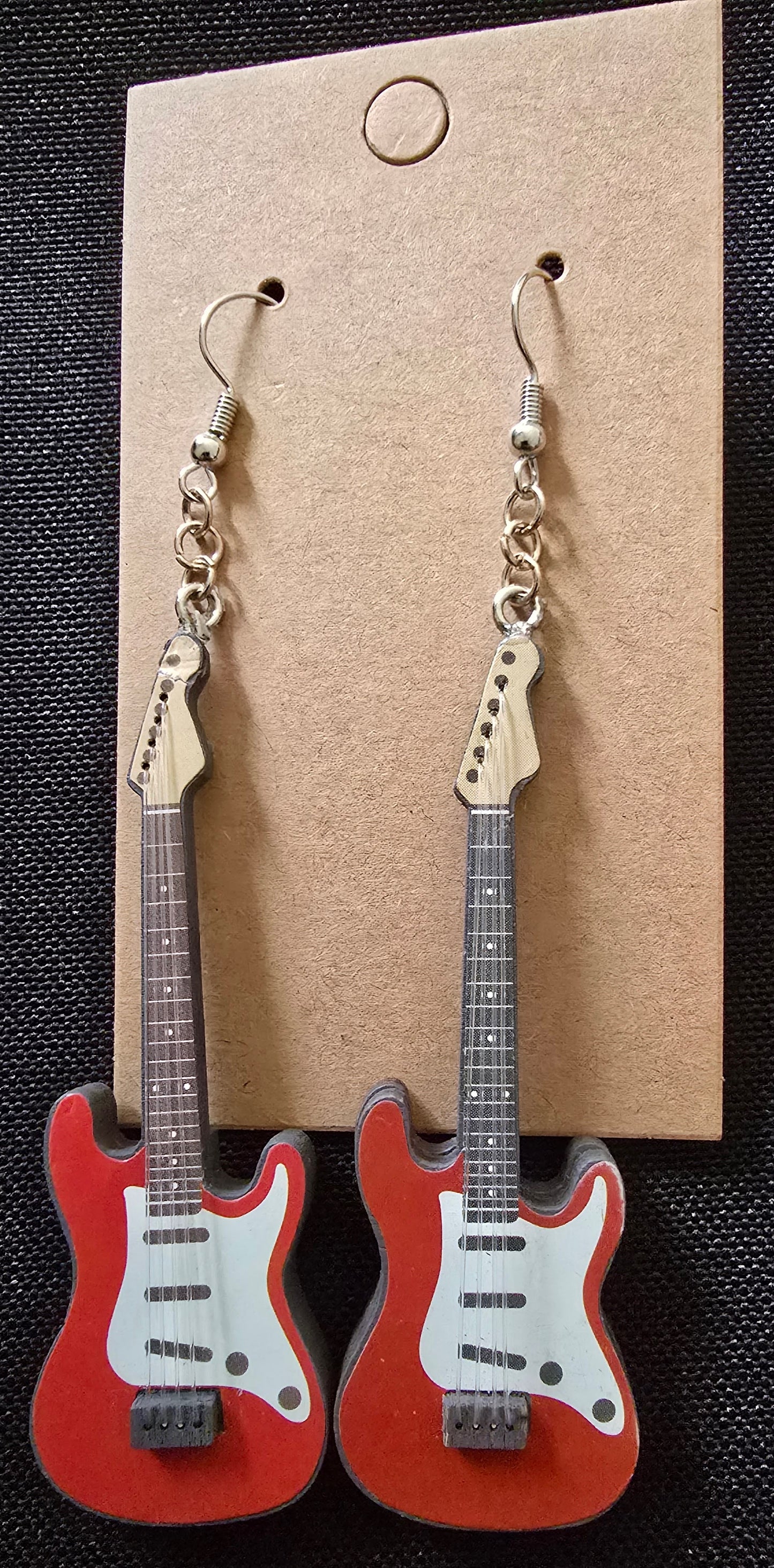 Guitar earrings