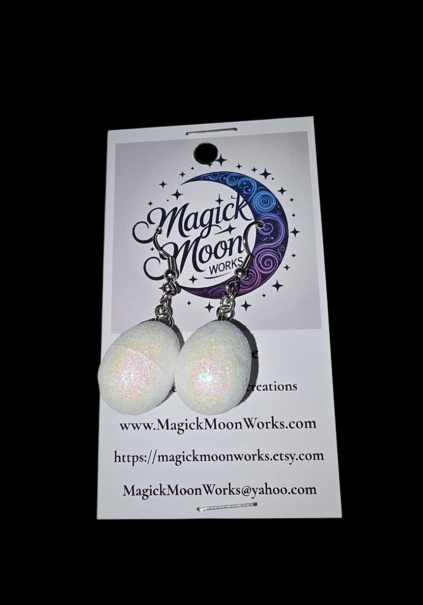Glitter Easter egg earrings