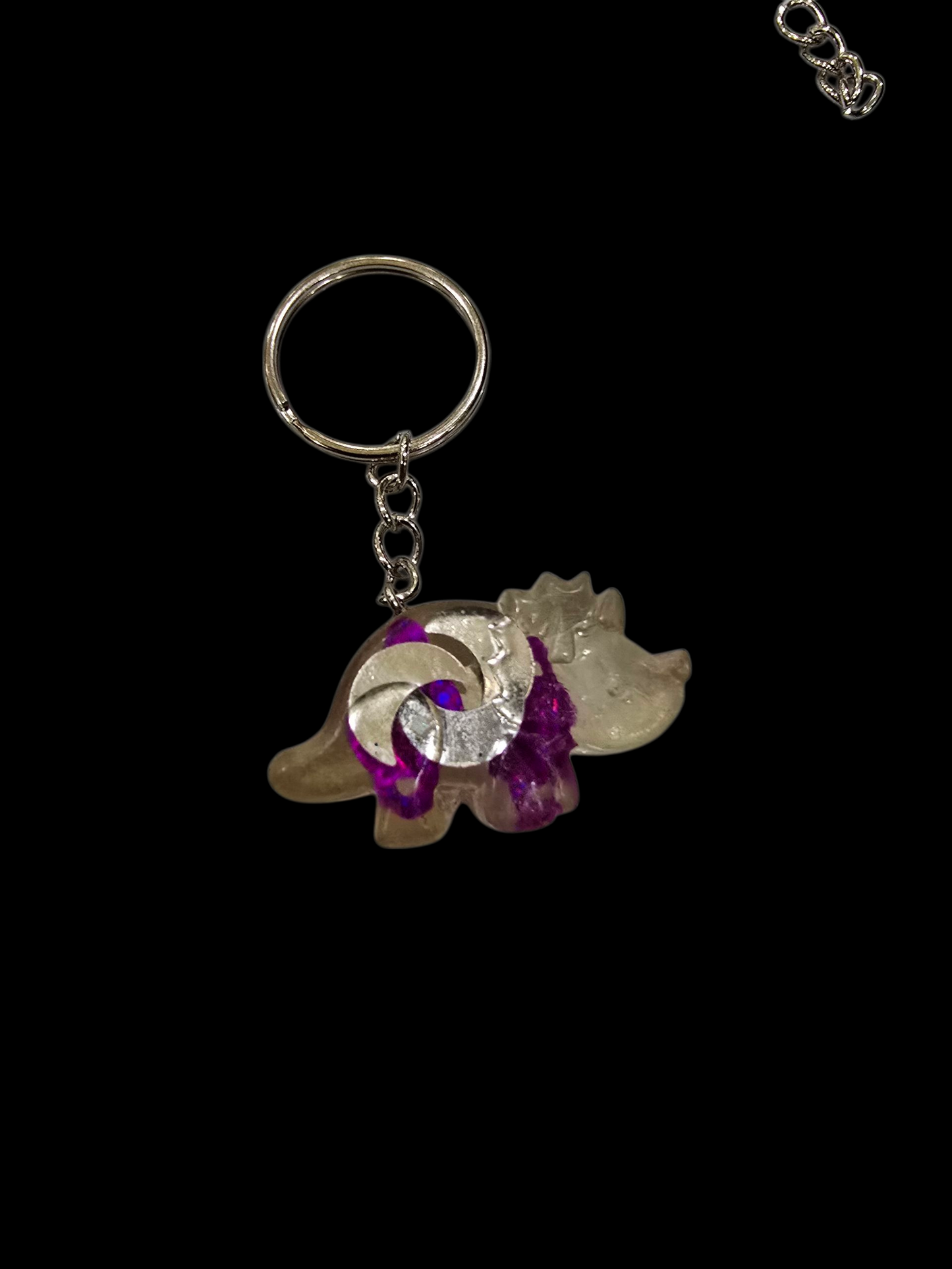 Resin dinosaur keychains