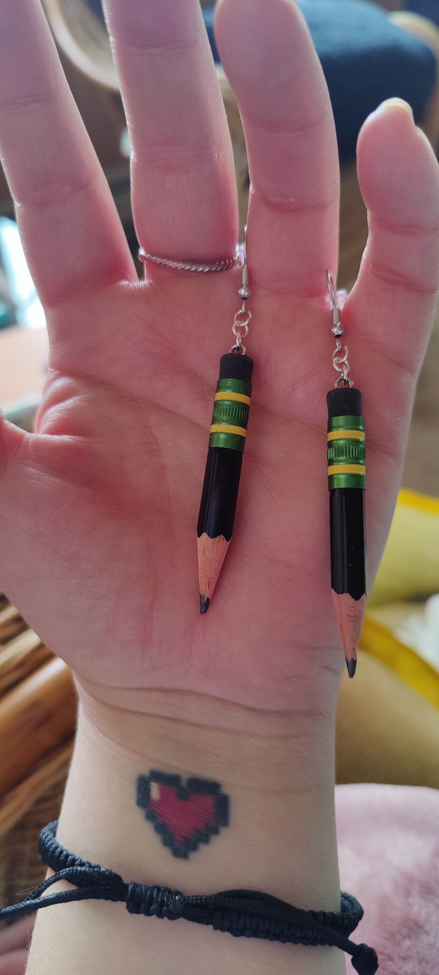 Ticonderoga pencil earrings
