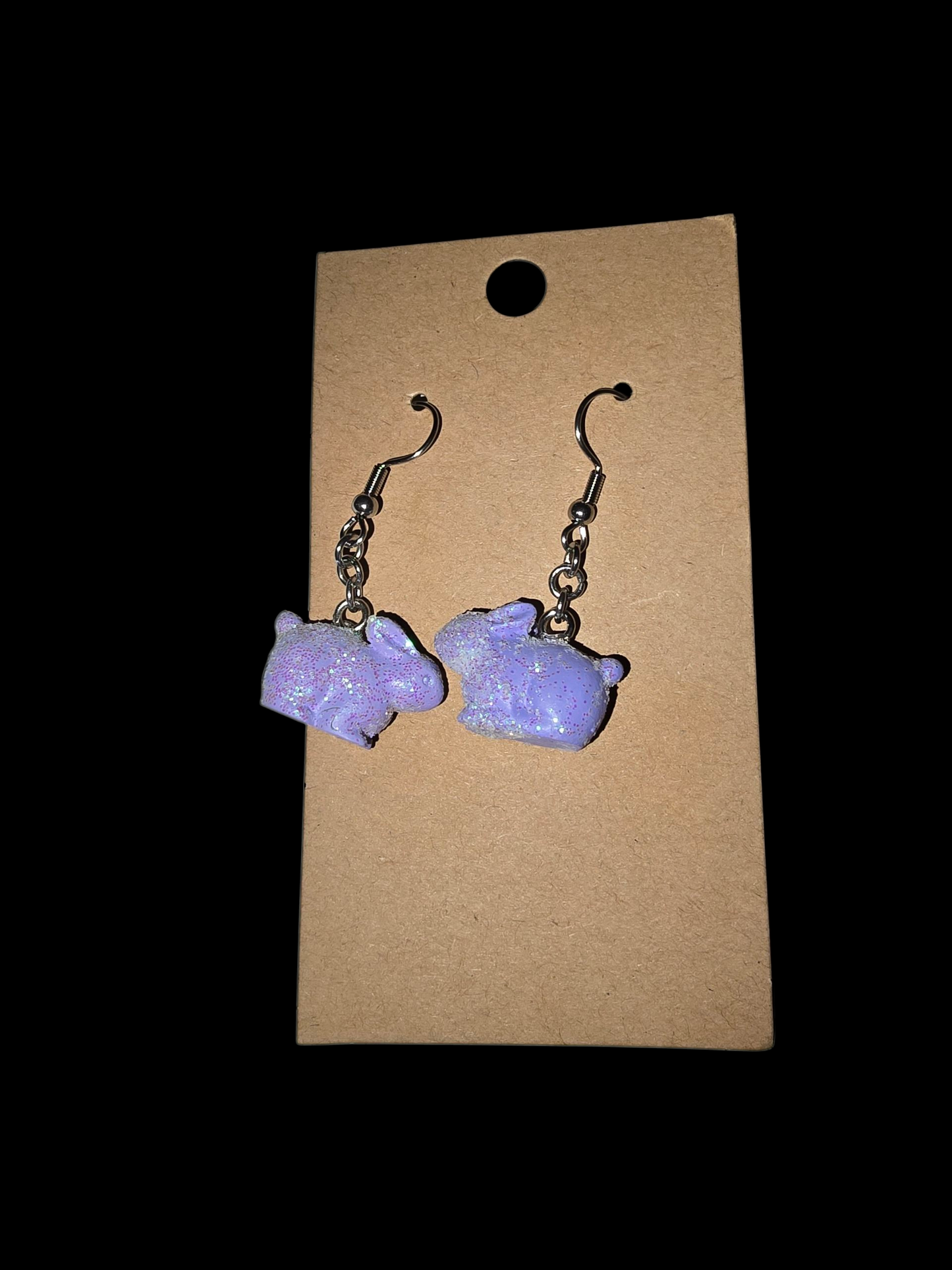 Bunny glitter earrings