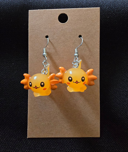 Axolotl earrings
