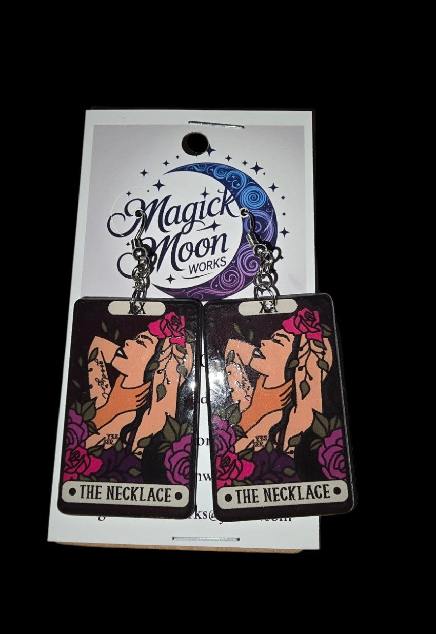 Tarot card earrings