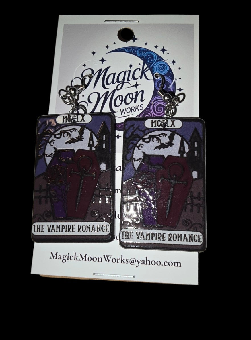 Tarot card earrings