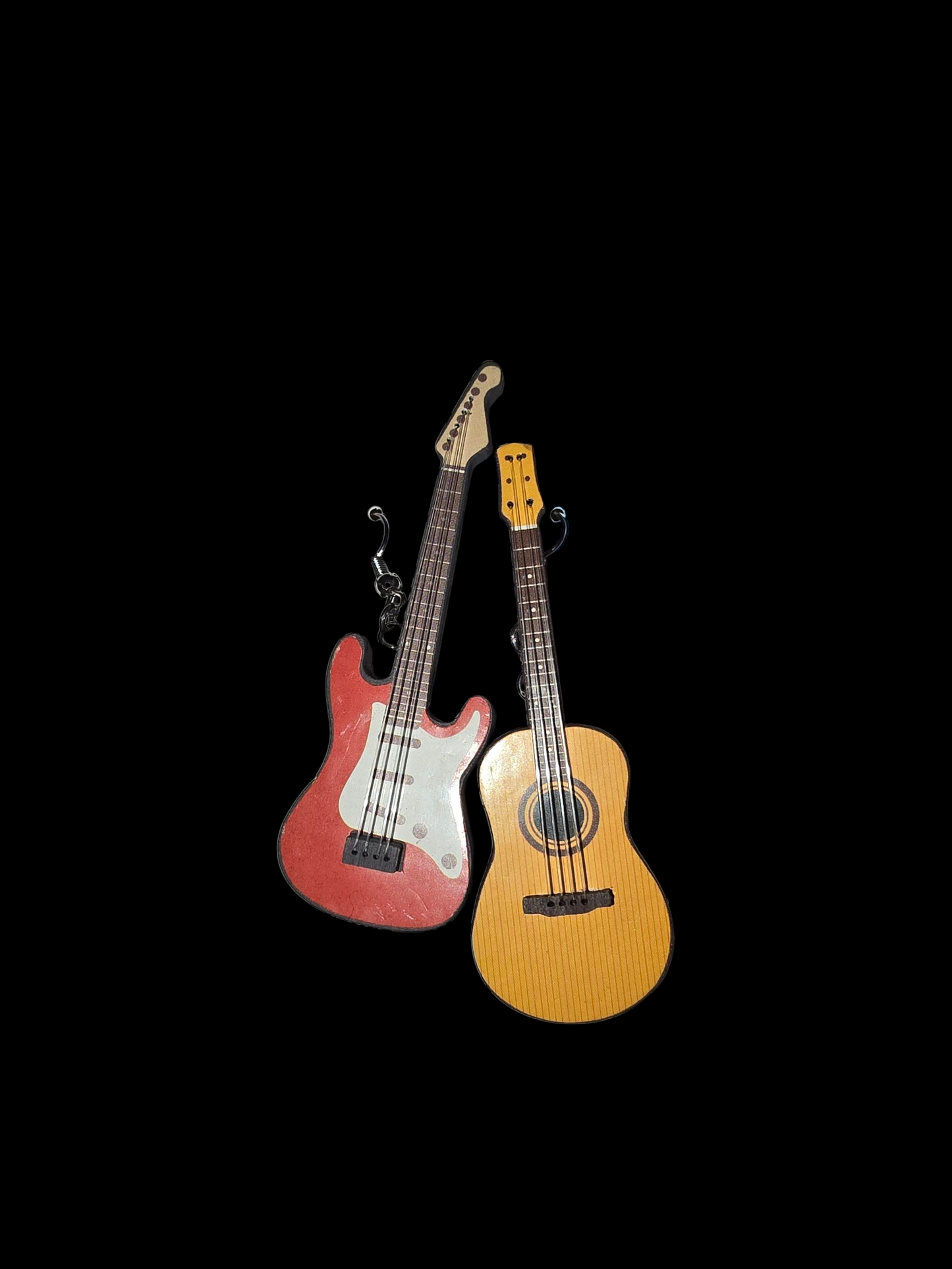 Guitar earrings