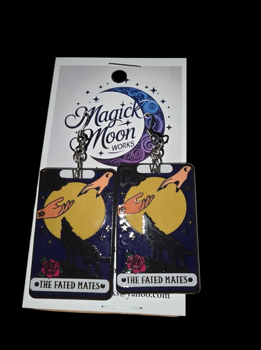 Tarot card earrings