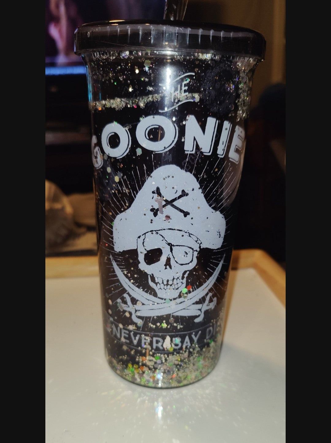 Snowflake glitter tumbler