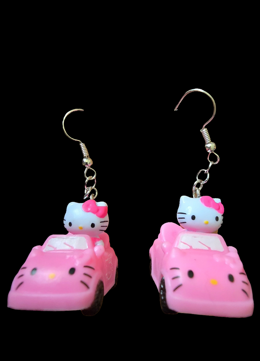 Hello Kitty car earrings