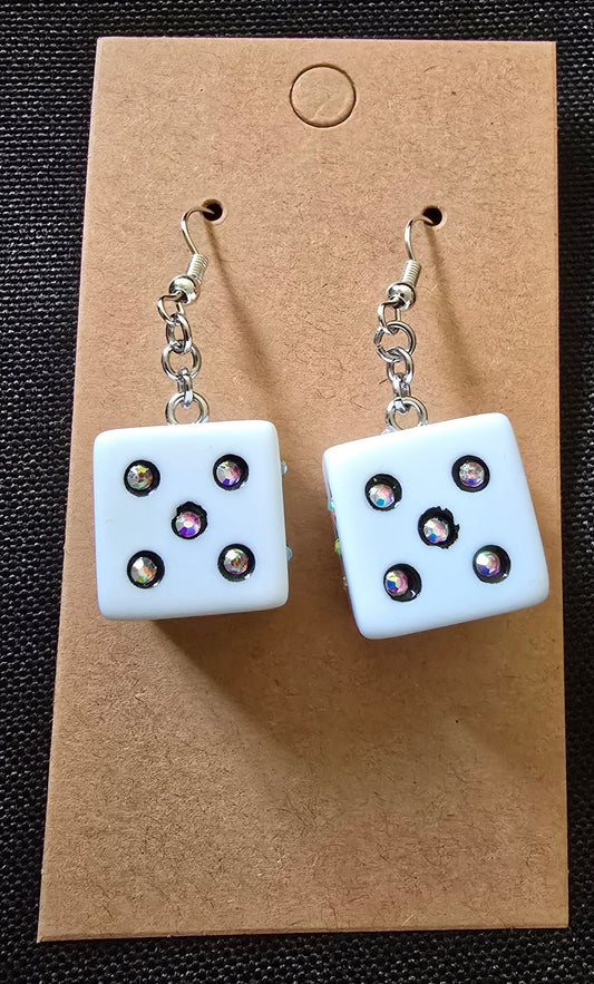 Dice earrings