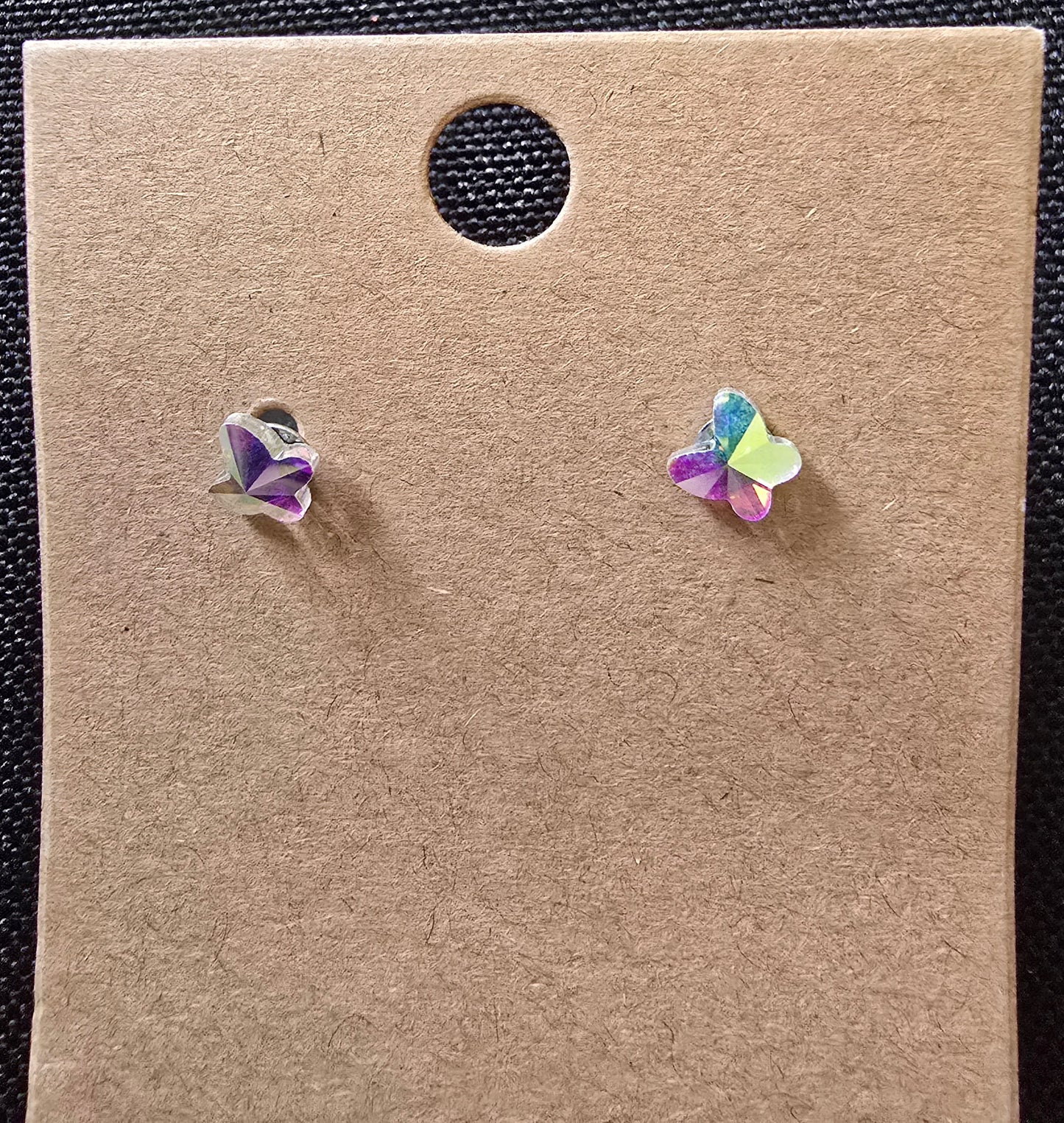 Iridescent stud earrings