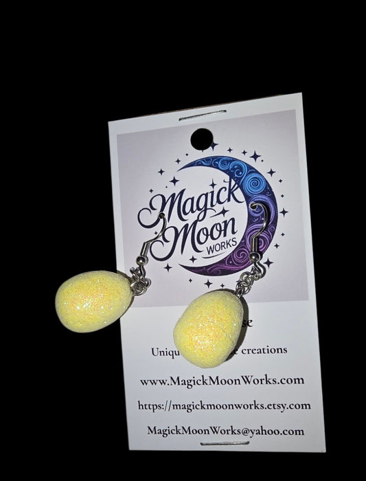 Glitter Easter egg earrings