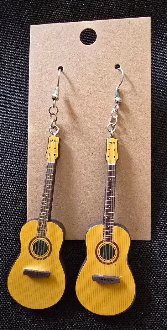 Guitar earrings