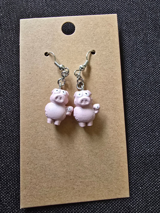 Play doh piggy playtime miniature earrings