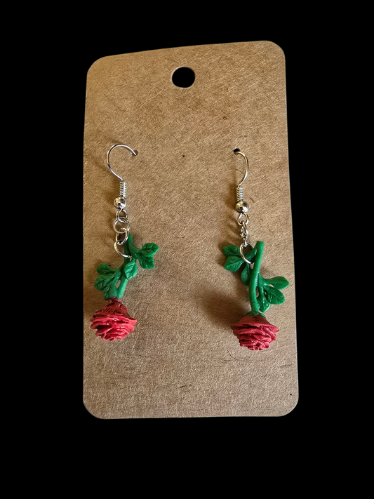 Rose earrings