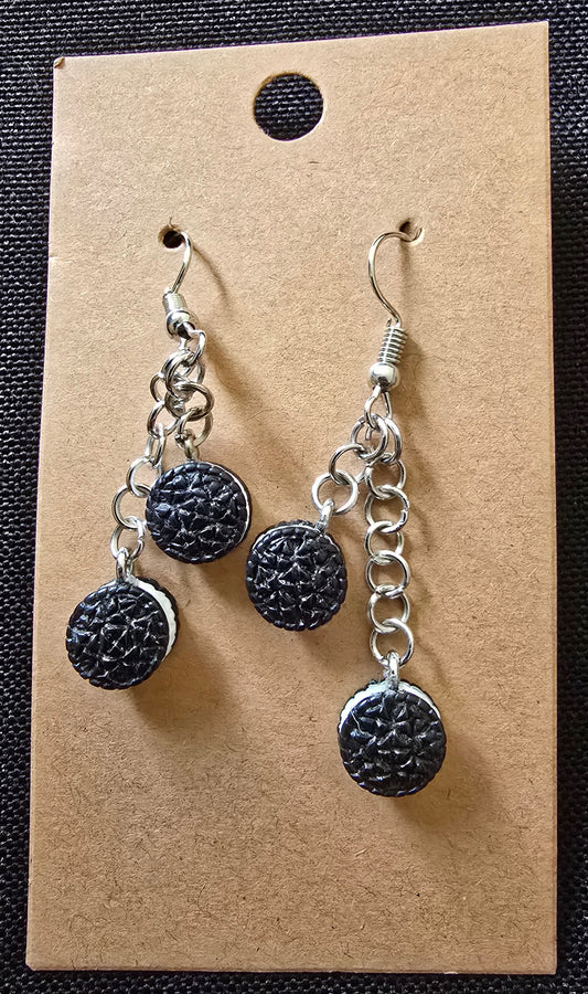 Sandwich cookie earrings