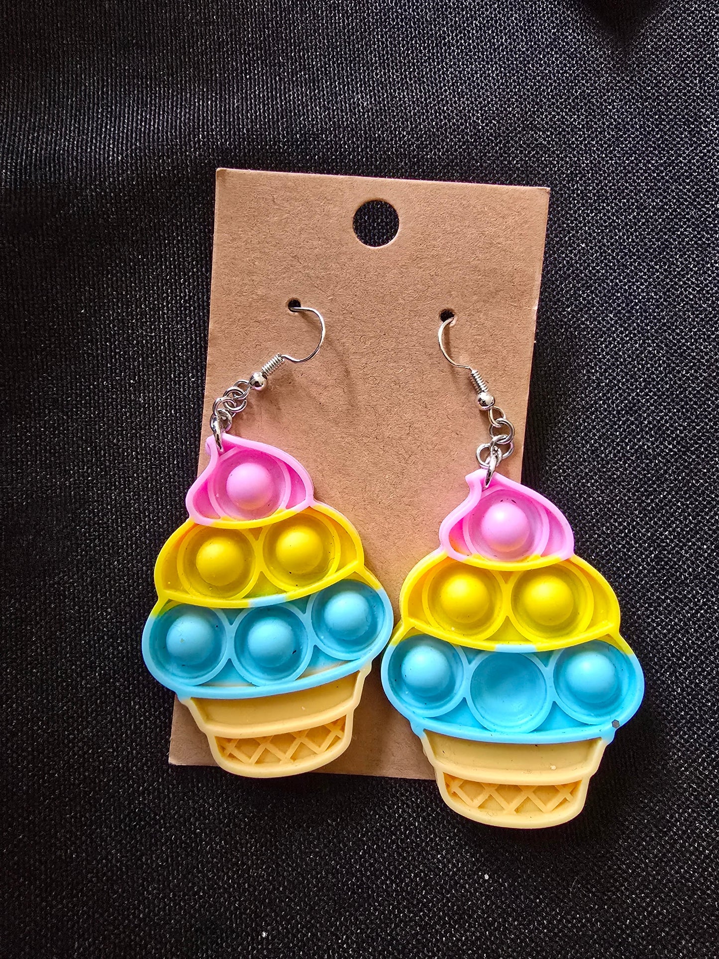 Ice cream pop it miniature earrings