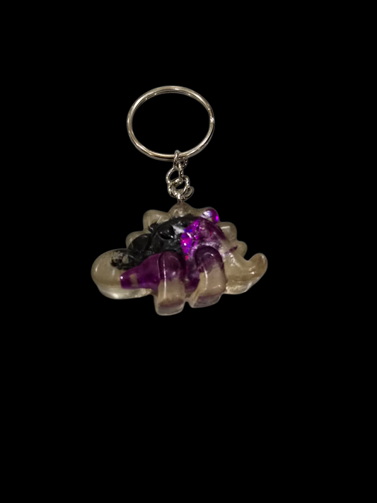 Resin dinosaur keychains