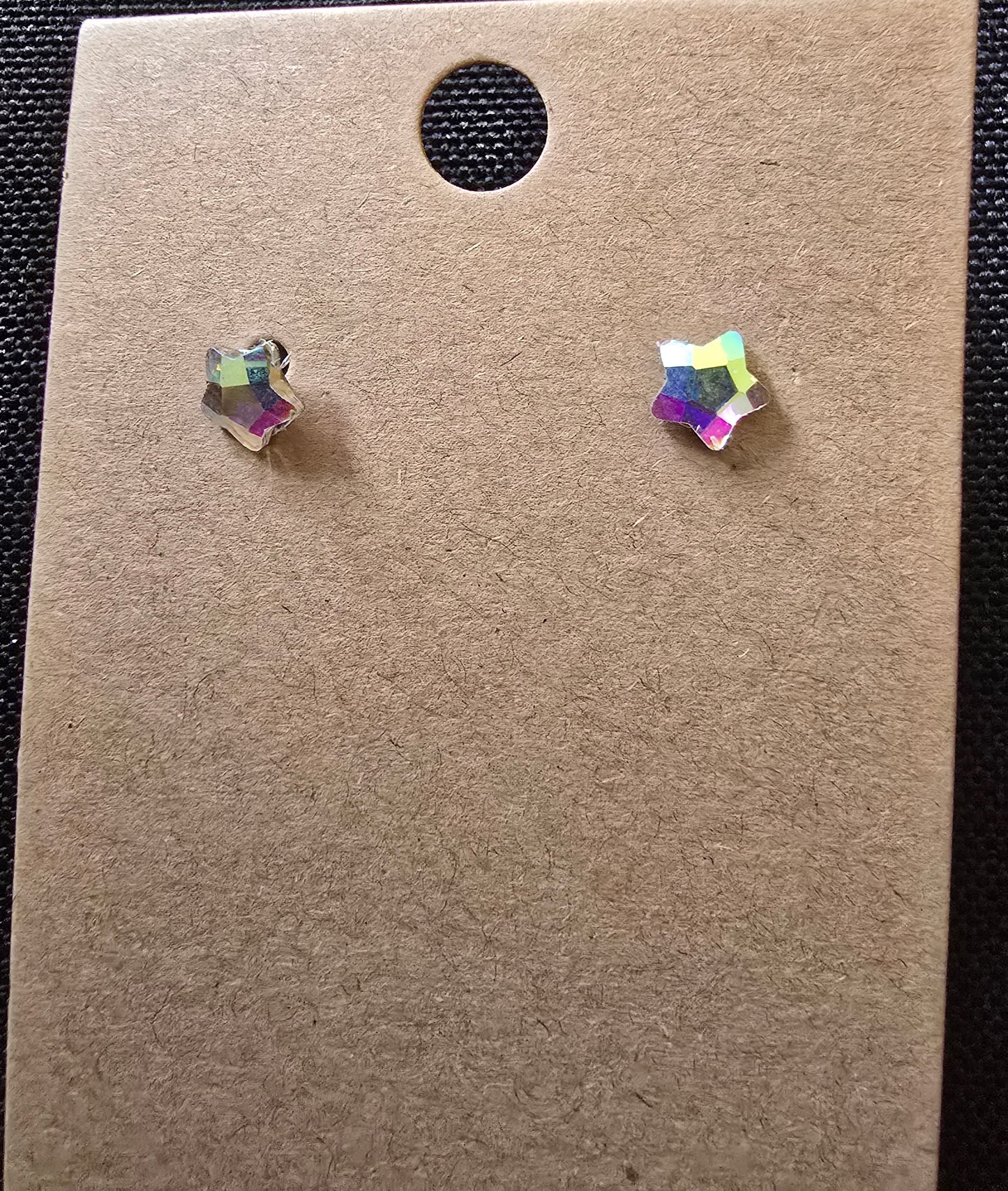 Iridescent stud earrings