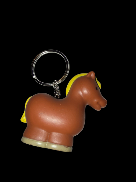 Little people horse keychain
