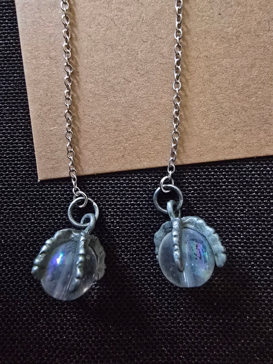 Crystal Ball Claw earrings