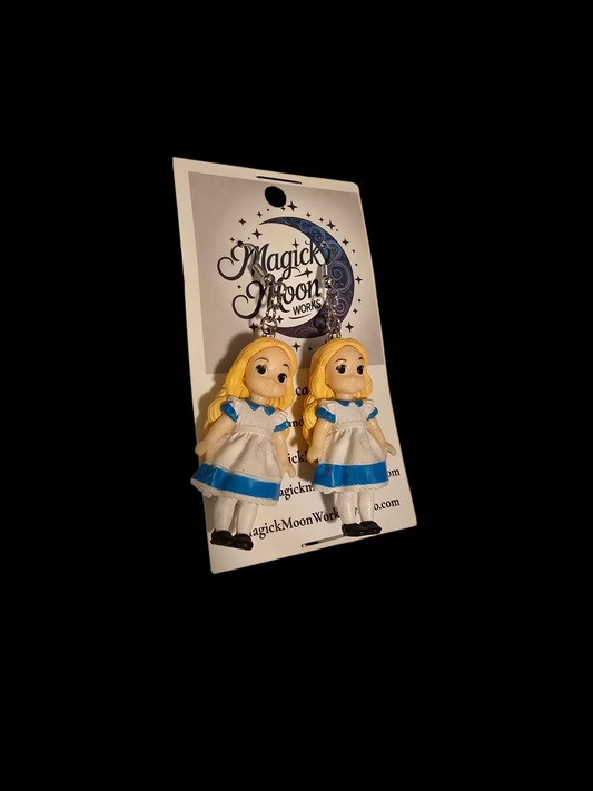 Alice in wonderland earrings
