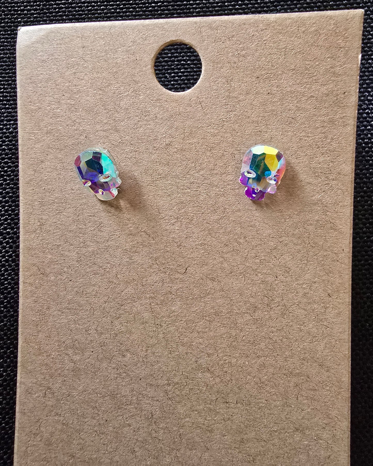 Iridescent stud earrings