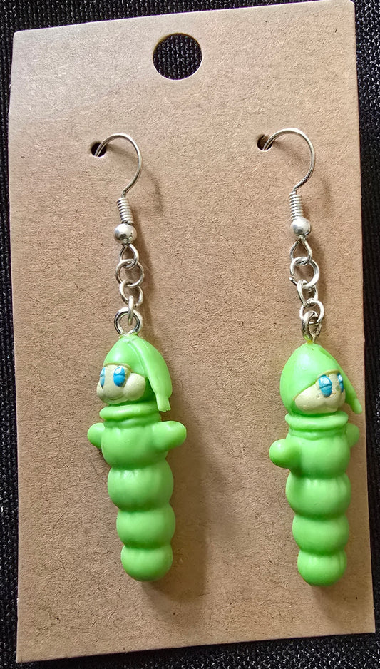 Gloworm earrings