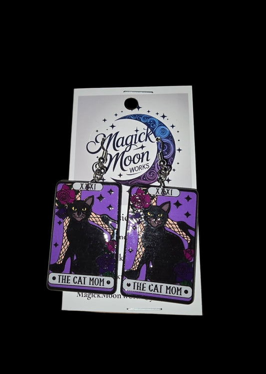 Tarot card earrings
